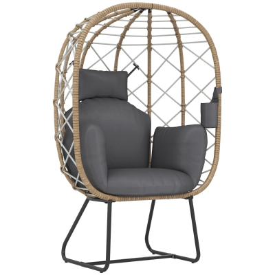 Rattan Egg Chair 93W x 72D x 146H cm Brown