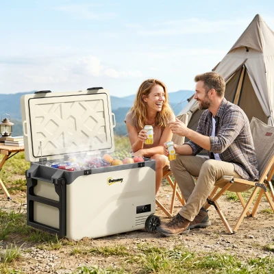 Outsunny Camping Fridge Freezer 42.5L with App Control