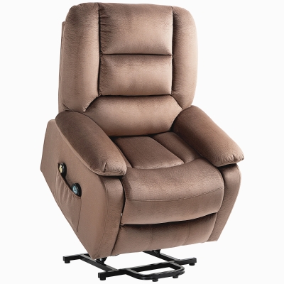 HOMCOM Aufstehsessel mit Massagefunktion, 90x93x110cm, Braun