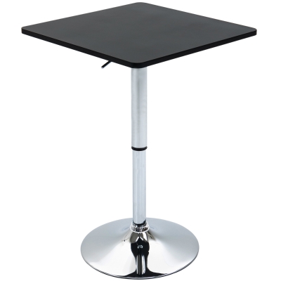 HOMCOM Height Adjustable Swivel Bar Table Black/Silver