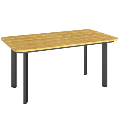Outsunny Garden Coffee Table Metal Frame Brown