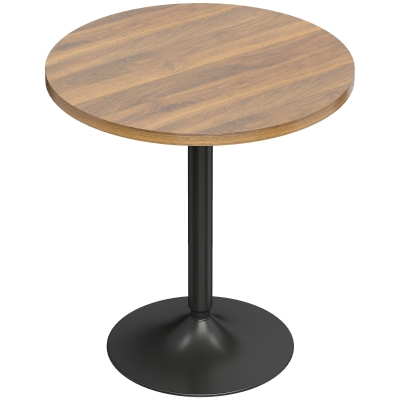HOMCOM Table de Bar Ronde 60cm Noyer Cuisine ou Salon