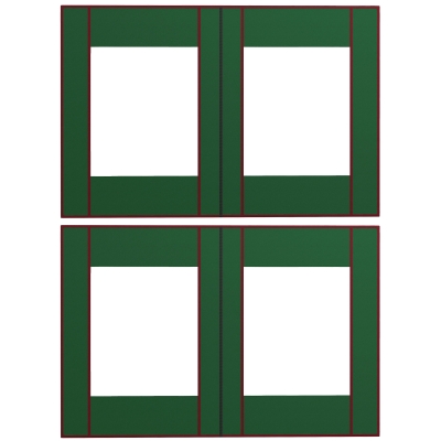Outsunny Set of Two Canopy Walls Green 295cm