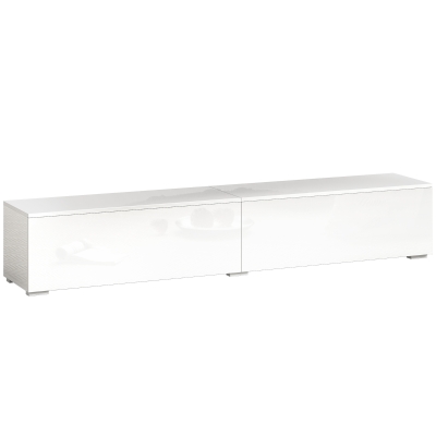 HOMCOM Mobile Porta TV fino a 75" Sospeso Bianco Lucido