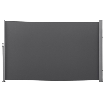 Outsunny Toldo Lateral Retráctil 300x180 cm Pantalla Enrollable Mampara de Privacidad y Protección Solar para Balcón Terraza Gris
