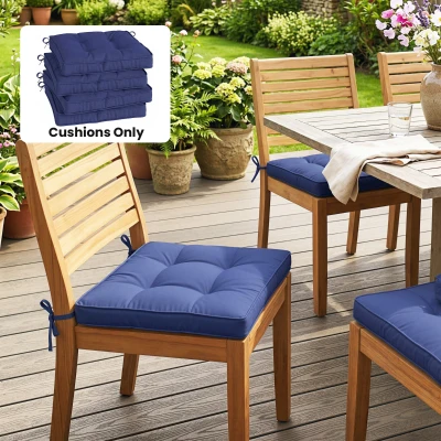 Outsunny Dining Chair Cushion 42x42cm Dark Blue