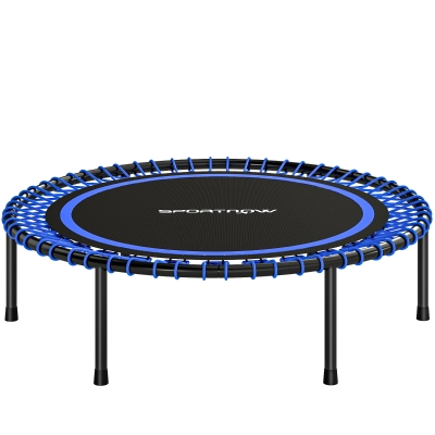 SPORTNOW Trampolino Elastico Fitness a 36 Corde Ø114x31 cm Blu