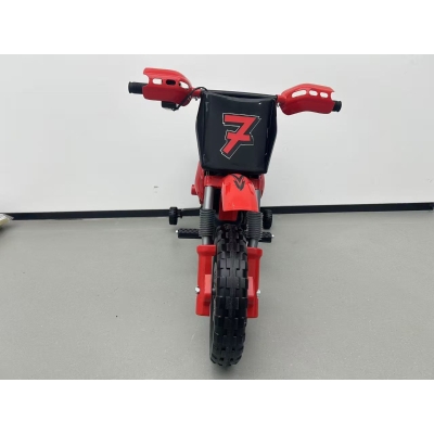 AIYAPLAY Motocicletă Electrică Copii 12V cu 2 Roți Ajutătoare Detașabile, 2 Motoare, Suspensie Spate, Muzică, 3 km/h, 3-6 Ani, Roșu