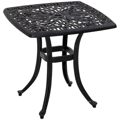 Small Garden Table 53W x 53D x 53Hcm Bronze Tone