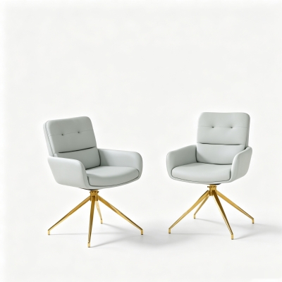 Chaise pivotante de salle, Gris clair