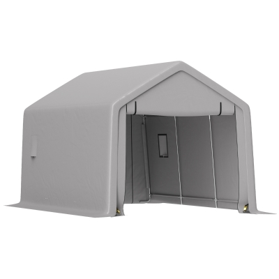 Outsunny Carport Tente Garage 3x5,2m Amovible Gris