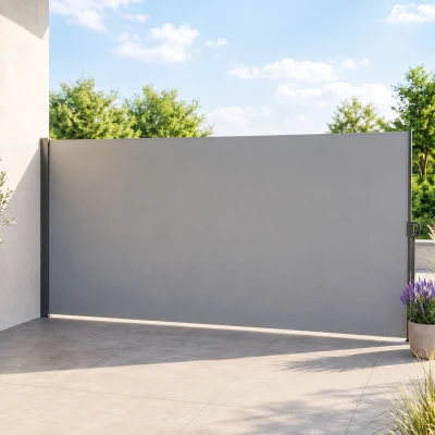 Outsunny Store Latéral Rétractable 3x2m Alu Polyester Gris