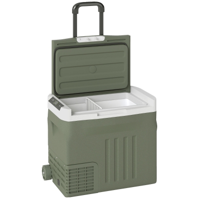 Outsunny Glacière Portable 40L Réfrigérateur Voiture Gris
