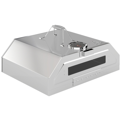 Outsunny Portable Pizza Oven Stainless Steel Silver Tone