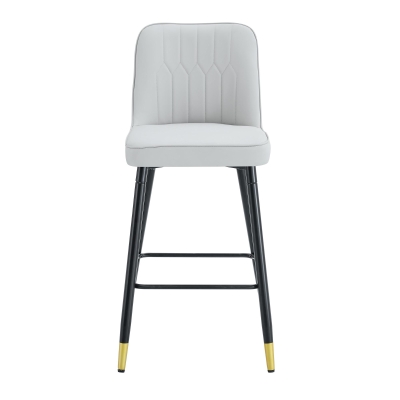 Lot de 2 tabourets de bar, Gris clair