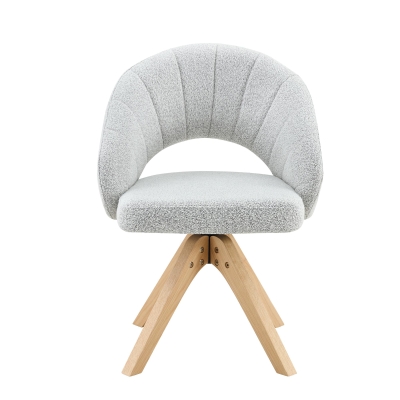 Lot de 2 chaises pivotantes style rétro, Couleur naturelle