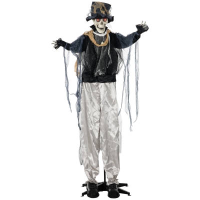 HOMCOM Halloween decoratie, geluidseffecten, bewegingssensor en LED-lichten