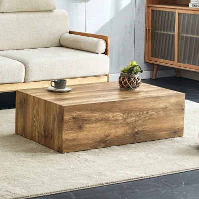 Table basse rectangulaire, Couleur naturelle