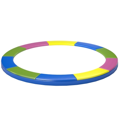 SPORTNOW Coussin de protection trampoline 305cm avec cordon élastique résistant aux intempéries et UV anti-déchirure, multicolore