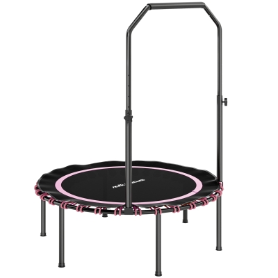 SPORTNOW Foldable Fitness Trampoline 40'' Adjustable Pink