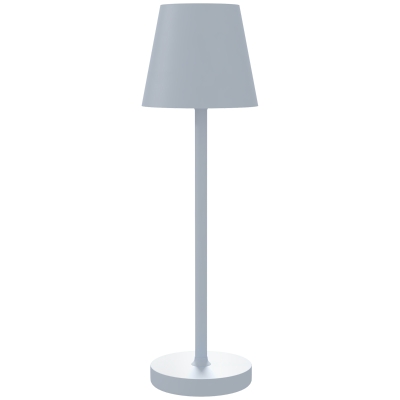 HOMCOM Lampada da Tavolo da 3600mAh Grigia con Cavo di Ricarica