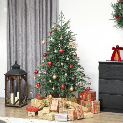 HOMCOM Albero di Natale Artificiale 150cm 1375 Rami Base Metallo