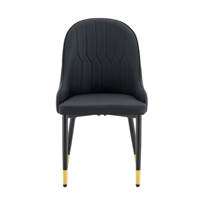 Lot de 2 chaises de salle à manger, Noir