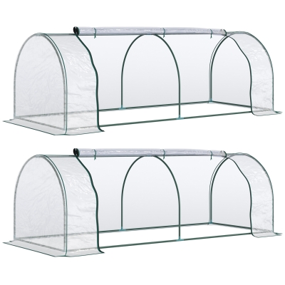 Mini Greenhouse 250cm x 100cm x 80cm Clear