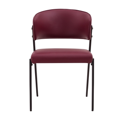 Chaise de salle à manger moderne rembourrée, Rouge