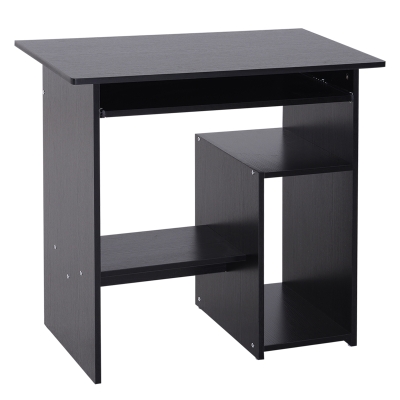 HOMCOM Computertisch, Schreibtisch, Bürotisch, Gamingtisch, Kinderschreibtisch PC-Tisch, Schwarz, 80 x 45 x 75 cm