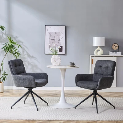 Chaise pivotante de salle, Gris foncé