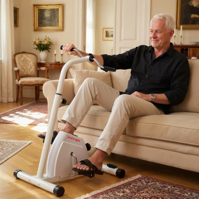 SPORTNOW Cyclette per Riabilitazione Altezza Regolabile Bianco