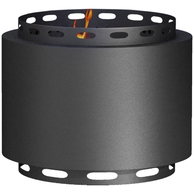 Outsunny Smokeless Fire Pit Metal 48.5cm Portable Black