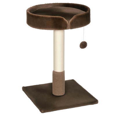 PawHut Cat Tree with Scratching Post Brown 45x45x70 cm