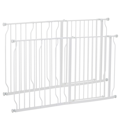 PawHut Barrières Animaux Réglables Lot de 2 Sans Perçage