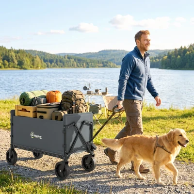 Garden Cart 90L x 48W x 62H cm Grey