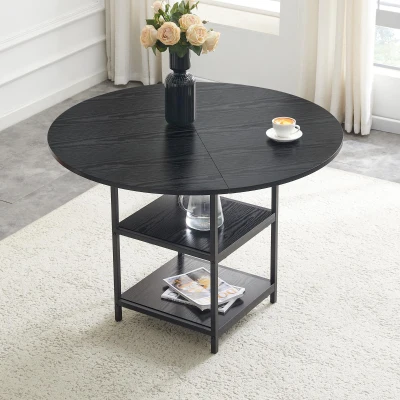 Table ronde 107 cm de diamètre, Noir