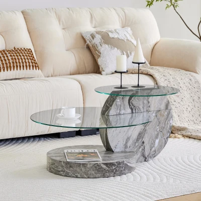 Table basse moderne minimaliste, Transparent