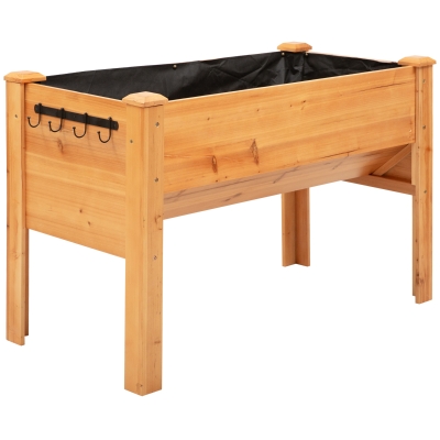 Outsunny verhoogd bed 124cm x 60cm x 81cm
