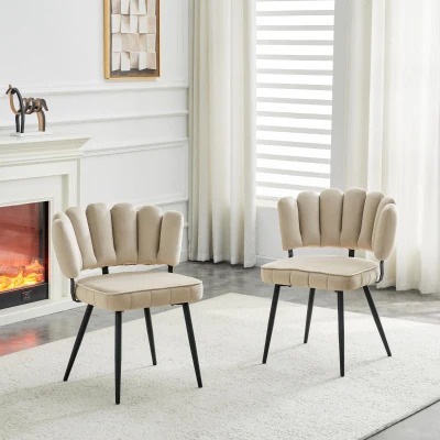 Lot de 2 chaises de salle à manger, Noir
