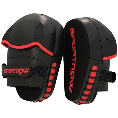 SPORTNOW Manopla de Boxeo Paos Muay Thai MMA Curvadas para Entrenamiento Karate Taekwondo Kickboxing Training Negro