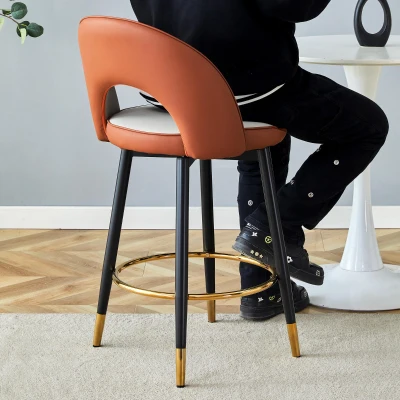 Tabouret de bar pivotant 360°, Gris clair