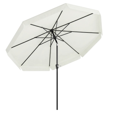 Outsunny 2.7m Patio Parasol Table Umbrella with Tilt White