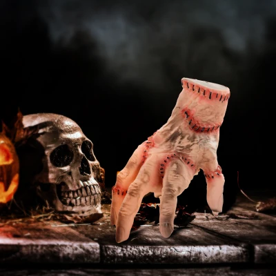 HOMCOM Horror Hand, Halloween Decor, geactiveerd met Geluid/Aanraking, beweeglijk, Geluid
