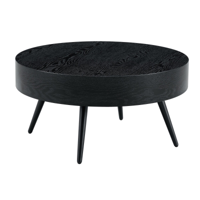 Table basse ronde, Noir