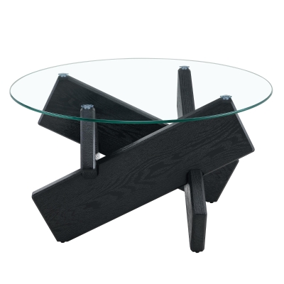 Table basse ronde, Transparent