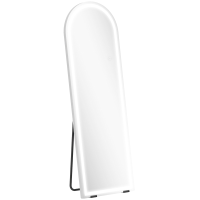 HOMCOM Specchio da Terra ad Arco Luci Dimmerabili 150x50cm