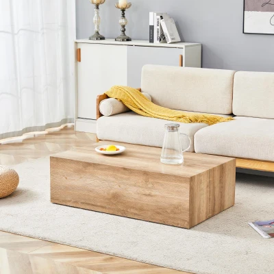 Table basse rectangulaire, Couleur naturelle