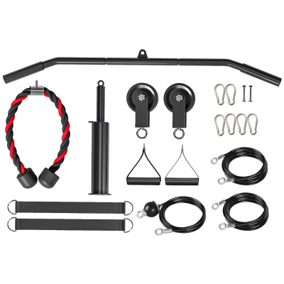 SPORTNOW Cable Pulley System Home Gym LAT Attachment