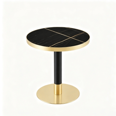 Table d'appoint ronde, Noir